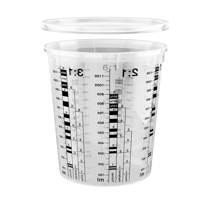1370ml PP Automotive Paint Mixing Cup กับฝาปิด